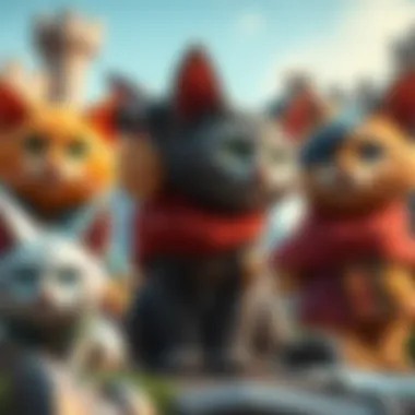 Diverse character selection in Castle Cats