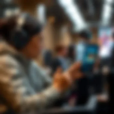 Engaging with Character AI A digital interaction scene featuring Character AI in action