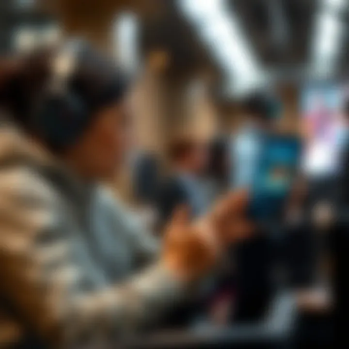 Engaging with Character AI A digital interaction scene featuring Character AI in action