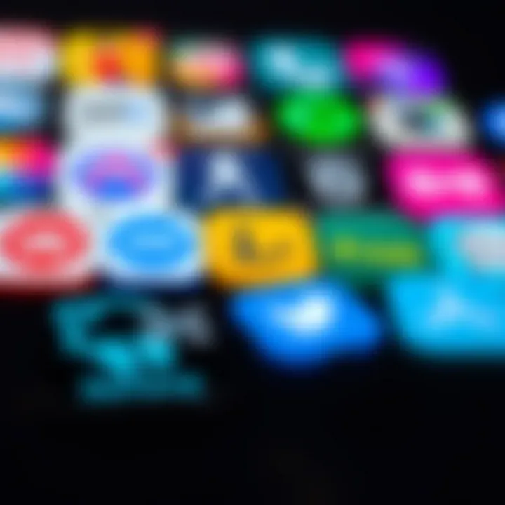 Various cardio workout app logos