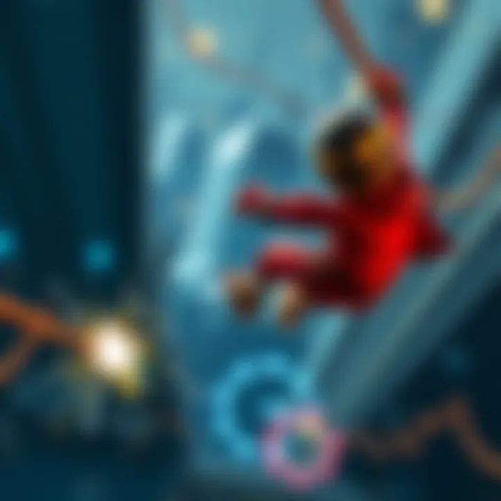 Dynamic Action in Rope Hero Rope Hero gameplay showcasing dynamic action