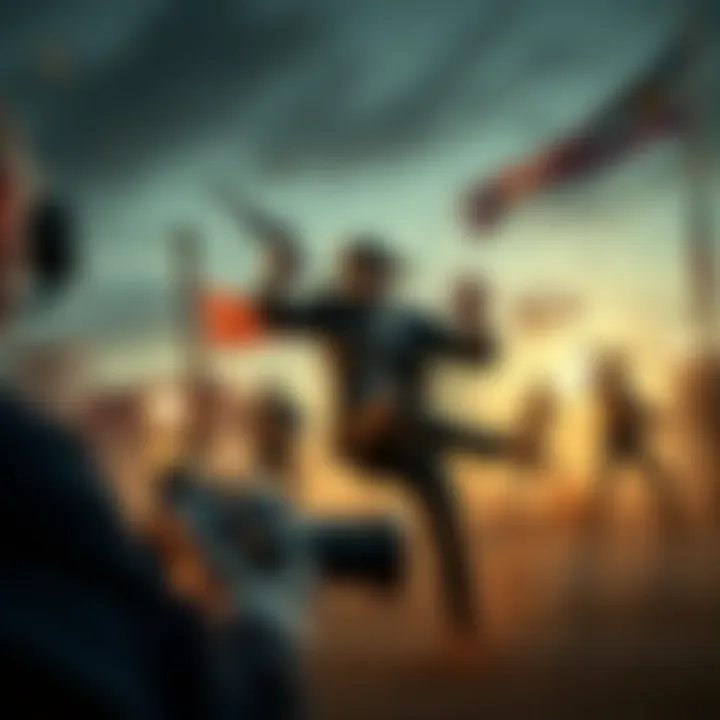 Dynamic gameplay scene featuring strategy elements