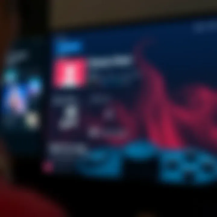 Visual representation of music streaming features