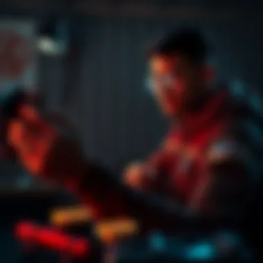 Mission Planning in Action In-game character planning a mission