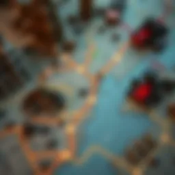 Strategic map showcasing tactical routes