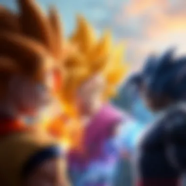 Illustration showcasing character evolution and development in the game