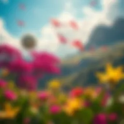 An immersive landscape of Eros Island showcasing its vibrant environment