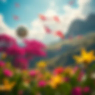 An immersive landscape of Eros Island showcasing its vibrant environment