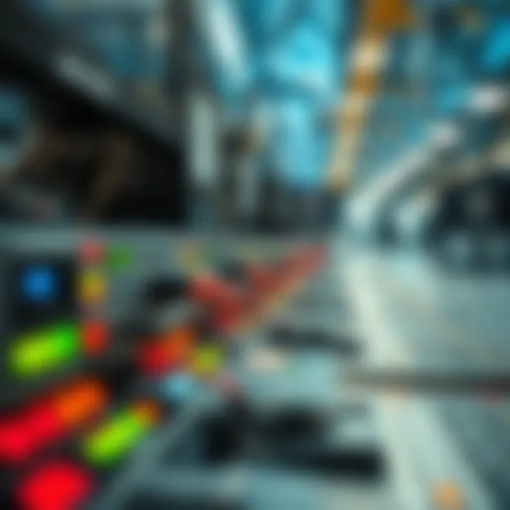 A close-up of innovative production technology used in audio video factories