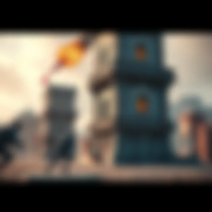 Strategic Encounter in Battle Towers Gameplay screenshot depicting a player's strategy during a tower encounter