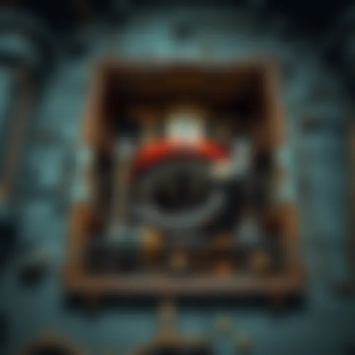 Interior Mechanics of Battle Towers Detailed view of the interior mechanics within a battle tower