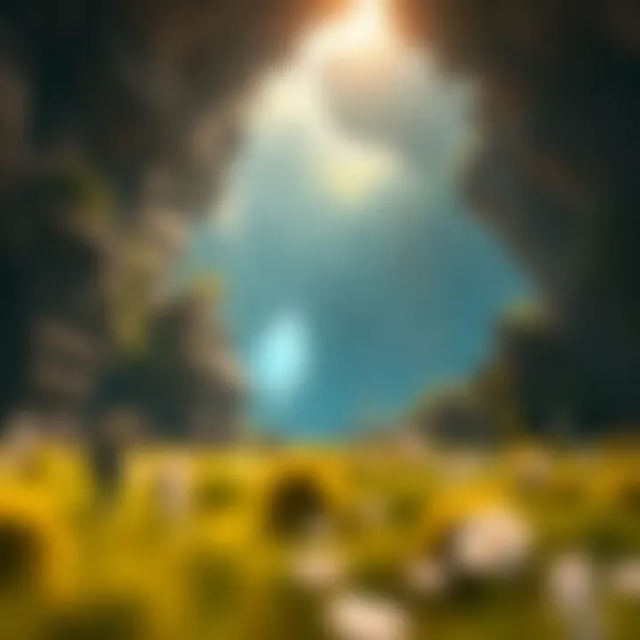 An immersive gaming landscape depicting the world of Cavern Adventurers