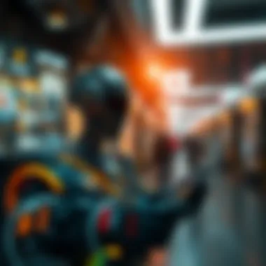 Dynamic interface showcasing Character AI Plus features