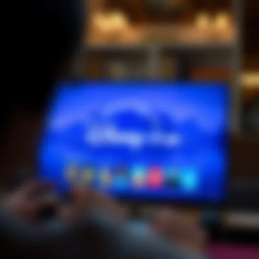 A visual representation of Disney Plus interface through unauthorized access