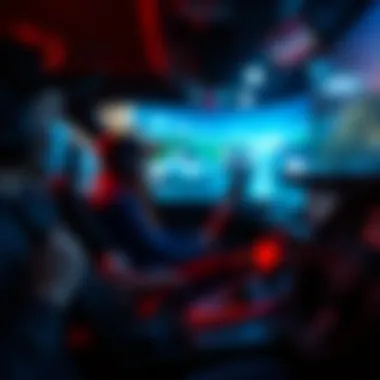 A scene depicting community engagement in car simulator gaming