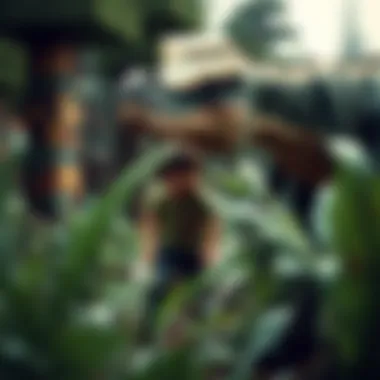 Player Encountering Dinosaur A player encountering a dinosaur in a Minecraft world