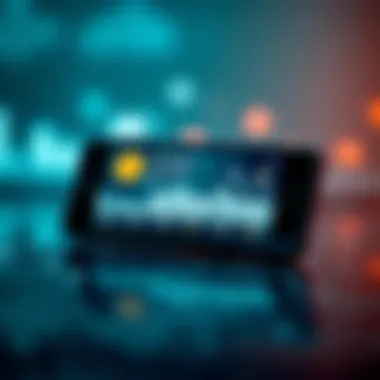 Visual representation of weather data on a mobile device