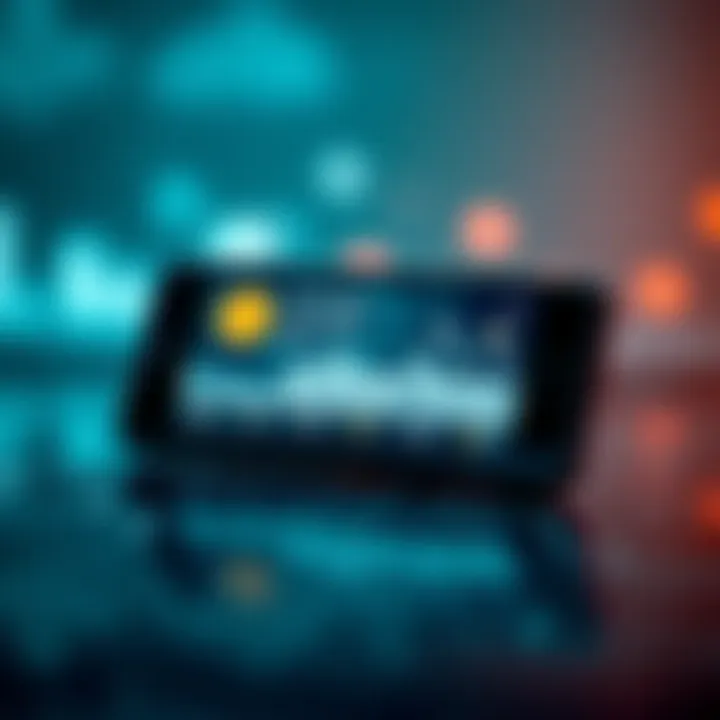 Visual representation of weather data on a mobile device