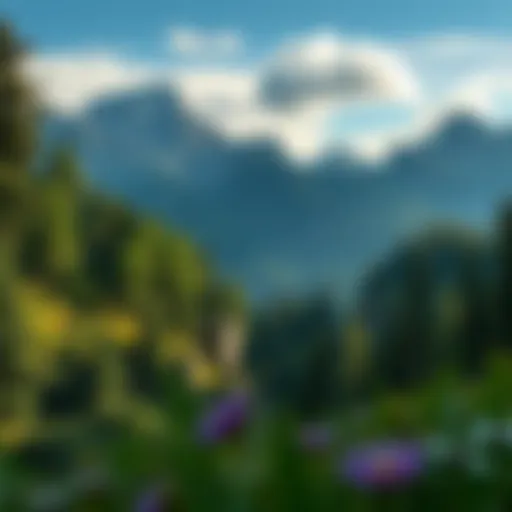 Enchanted Landscape of Middle-earth A stunning landscape from the Lord of the Rings game mod, featuring lush forests and mountains