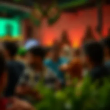 A lively community gathering of Minecraft players sharing their mod experiences.