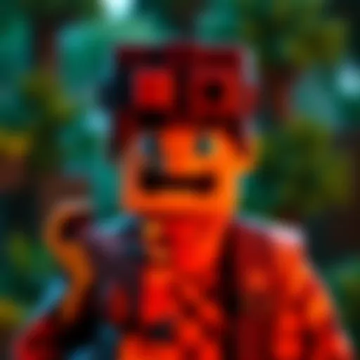 A vibrant depiction of a customized Minecraft character.