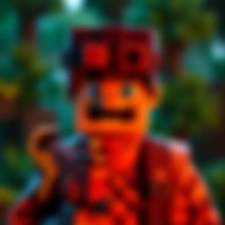 A vibrant depiction of a customized Minecraft character.