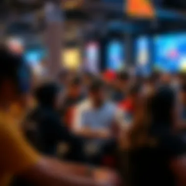 A vibrant community of players engaging in gameplay