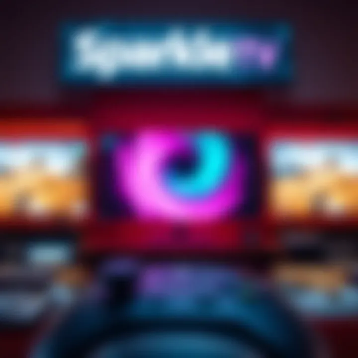 A visual representation of Sparkle TV functionalities and features