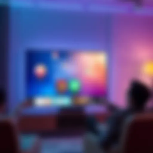 User interface of Sparkle TV showcasing its sleek design and features