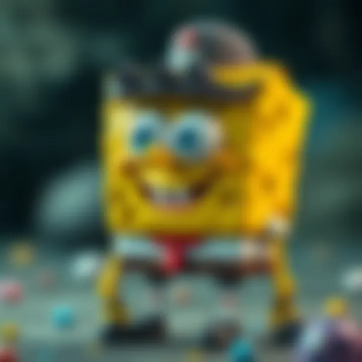SpongeBob character showcasing mod features