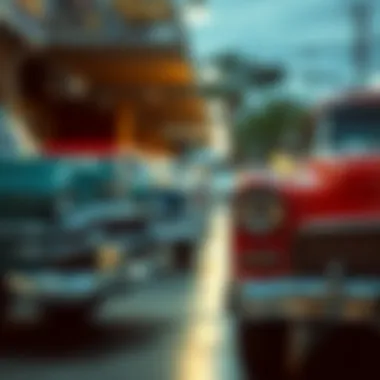 Classic Vehicles in Retro Mod Style Classic vehicles reflecting retro garage mod style