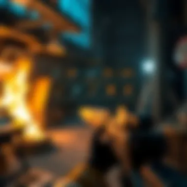 A screenshot of a game interface displaying randomized loot and skill upgrades in a first-person shooter setting.