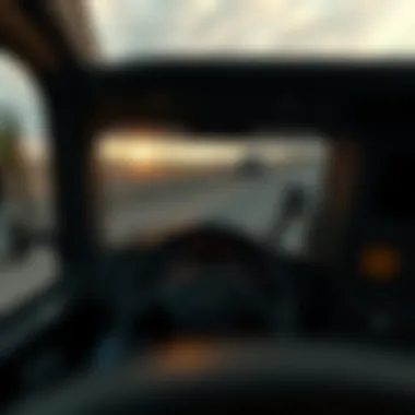 An immersive cockpit view from the driver's perspective within the game