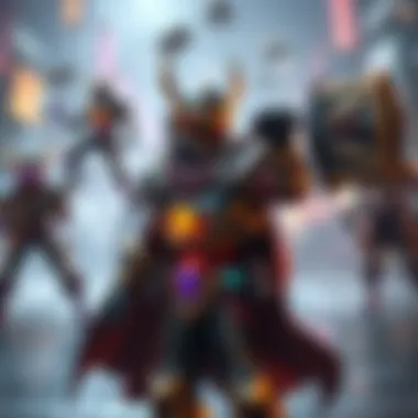 Visual representation of game mechanics influenced by loot heroes