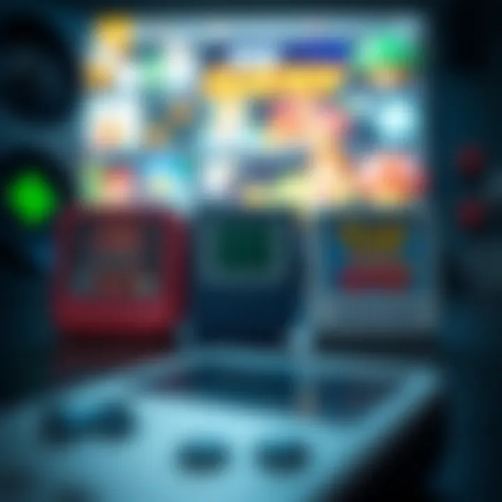 Icons representing various Game Boy Advance games compatible with the emulator