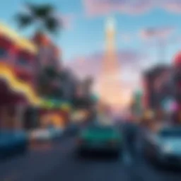 GTA Vice City mobile gameplay showcasing vibrant landscapes