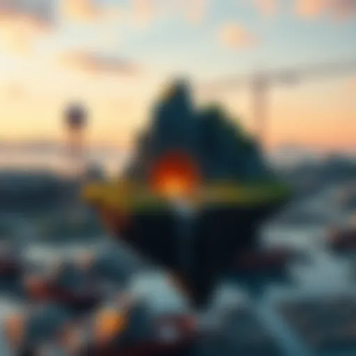 Visual Representation of Idle Planet Mining Conceptual illustration of idle planet mining