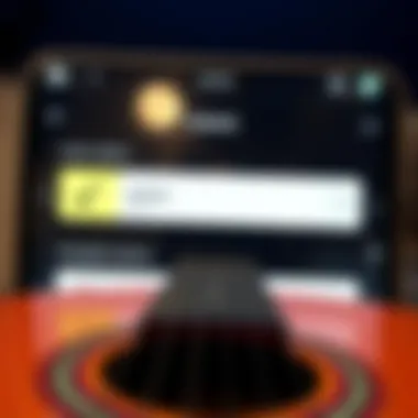Exploring the User Interface of Simply Guitar APK User interface of Simply Guitar APK showcasing lesson options