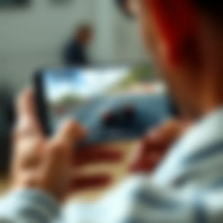 Playing Real Racing 3 on a smartphone Mobile device displaying Real Racing 3