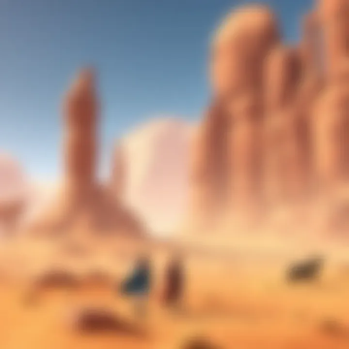Stylized artistic elements that enhance the narrative of Monument Valley 2