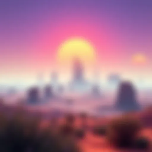A mesmerizing landscape from Monument Valley 2 showcasing geometric structures and vibrant colors