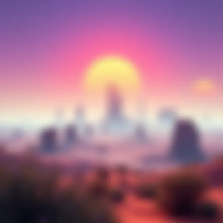 A mesmerizing landscape from Monument Valley 2 showcasing geometric structures and vibrant colors