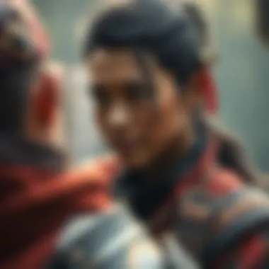 An artistic portrayal of character arcs and relationships within the game.