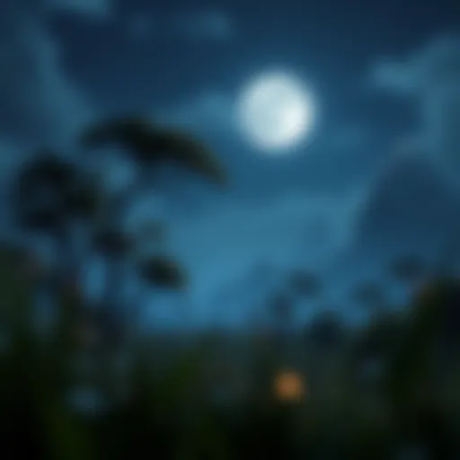 An enchanting scene from Moonlight Ascension showcasing a moonlit landscape.