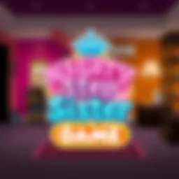 The logo of the Naughty Step Sister Game showcasing the vibrant design and theme.