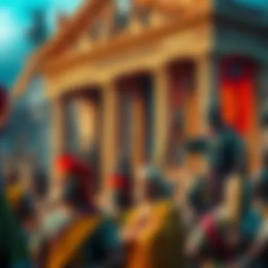 Graphical depiction of labor exploitation in ancient Rome