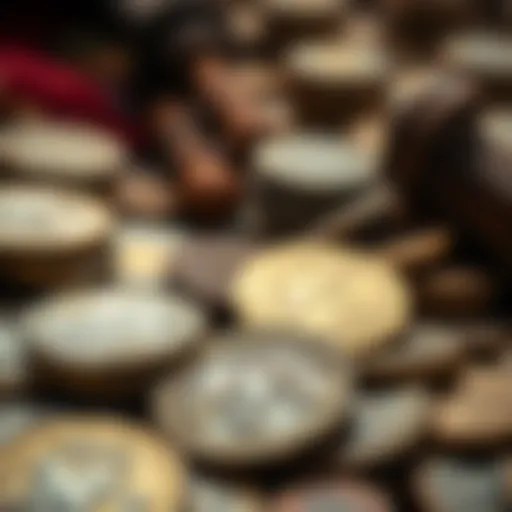 Illustration of Roman currency and trade mechanisms