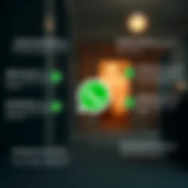 Diagram highlighting user privacy features offered by the app